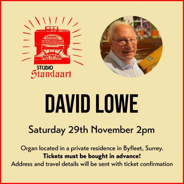 David Lowe - Saturday 29th November 2025 2pm