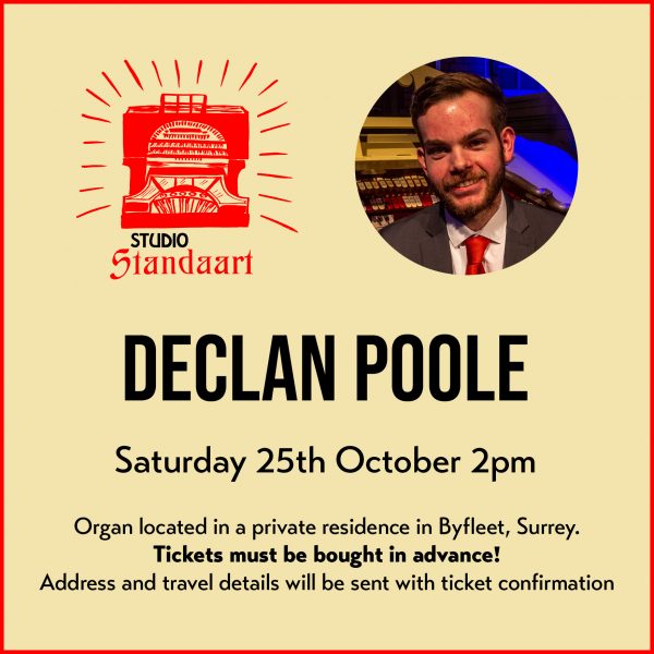 Declan Poole - Saturday 25th October 2025 2pm