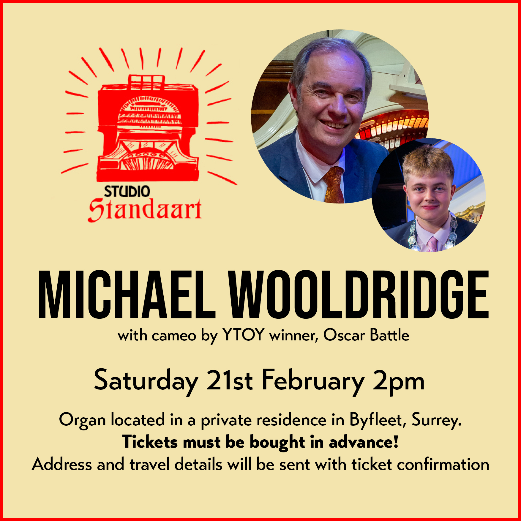 Michael Wooldridge ft. Oscar Battle - Saturday 21st February 2026 2pm