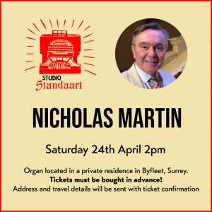 Nicholas Martin - Saturday 24th April 2027 2pm